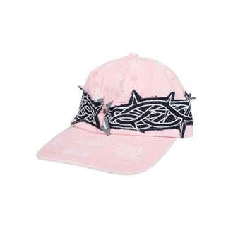 Who Decides War by Ev Bravado Klassieke Baseballpet van Katoen - Heren - Petten - Roze - ONE Size - Katoen - Accessoires