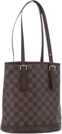 Louis Vuitton Pre-owned Bucket Bags, female, Brown, Size: ONE SIZE Pre-owned Damier Ebene Bucket Bag