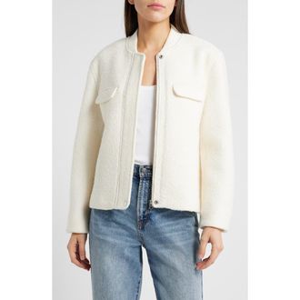 Rails Kinsley Bouclé Wool Blend Jacket in Ivory at Nordstrom Rack, Size Xx-Large