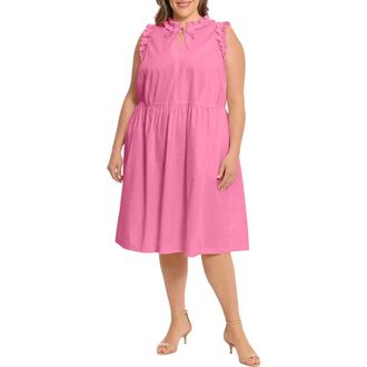 Maggy London Solid Poplin Trapeze Dress in Ibis Rose at Nordstrom Rack, Size 18W