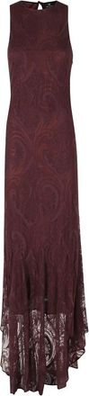 Etro Lange Jurk - Dames - Avondkleed - Bruin - 2XS - Kleedjes