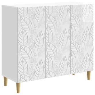vidaXL Aparador Blanco Brillante 89 X 34,5 X 80 Cm Vidaxl