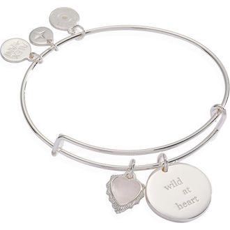 Alex and Ani Wild At Heart Duo Charm Bangle Bracelet in Silver at Nordstrom