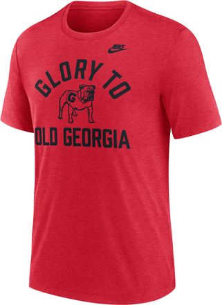 Nike Georgia Legacy Mantra Nike Mens College T-Shirt in Red | NJFDEX48UGV-1MJ