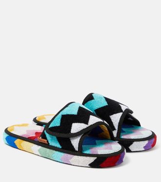 Missoni Cyrus Zigzag terry slides