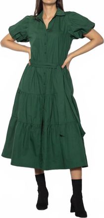 Maude Clara Tiered Maxi Dress In Green