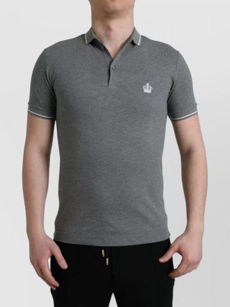 Dolce & Gabbana embroidered crown polo shirt