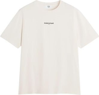 Maison Kitsun&eacute; Paris Comfort Tee - Heren - T-shirts - Beige - XL - Denim - Tops