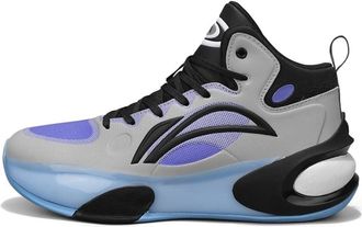 Generic Mens Basketball Shoes Anti Slip Shock-Absorbing Breathable Fashionable Rubber Sole Sports Boots Walking Shoes(Grey,3.5 UK)