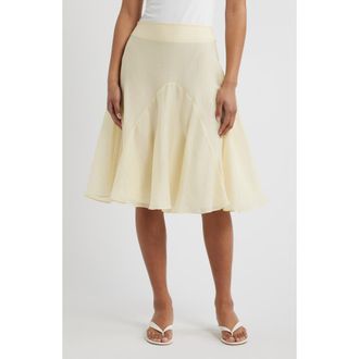 Topshop Godet Skirt in Yellow at Nordstrom, Size 12 Us