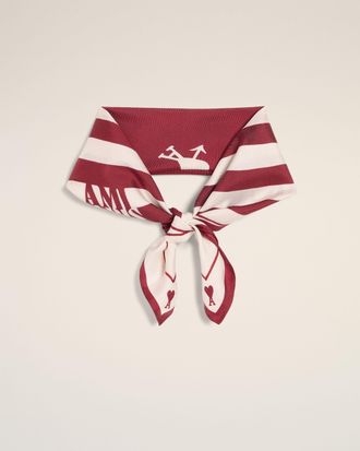 Ami Red Silk Place Des Victoires Scarf Red - OS - Unisex