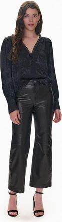 Rebecca Taylor Madison Crop Kick Flare in Noir at Nordstrom, Size 12