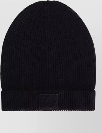 Dolce & Gabbana ribbed knit hat foldable turn up brim