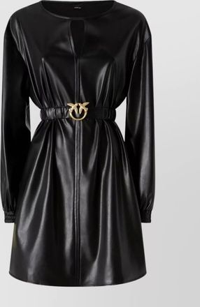 Pinko v-neck long-sleeve mini dress