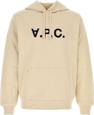 A.P.C. Light Beige Logo Hoodie