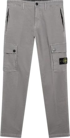 Stone Island Pantalone - Heren - Straight fit broeken - Grijs - W31 - Katoen - Broeken