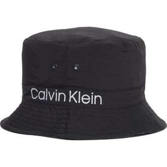 Calvin Klein Logo Bucket Hat in Black at Nordstrom Rack