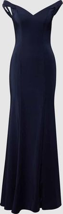 Mascara Abendkleid mit Herz-Ausschnitt in Dunkelblau, Gr&ouml;&szlig;e 44