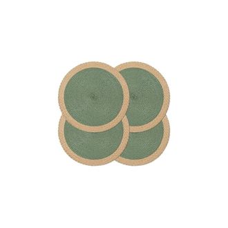 OEM Manteles Individuales Redondos Tejidos, 38 Cm (15 Pulgadas), Juego De 4