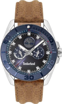 Timberland Fairhill Multifunction Leather Strap Watch, 44mm in Wheat at Nordstrom