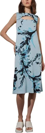 Ming Wang A-Line Abstract Dress