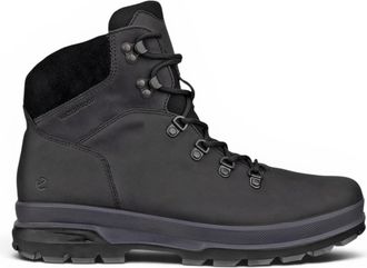 Ecco Ecco Mens Black Leather Waterproof Lace-up Hiking Boots - Rugged Track 25 - Size EU 43