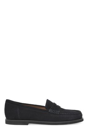 Gianvito Rossi Vernon Mocassin in Blue Leather at Nordstrom, Size 34.5