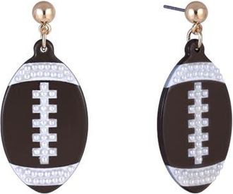Hallmark Game Day Football Earrings in Brown at Nordstrom