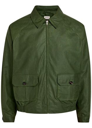 Bode Waxed Cotton Jacket - Green - XL