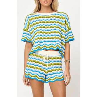 L*Space Sun Chaser Stripe Top in Island Breeze at Nordstrom, Size X-Large
