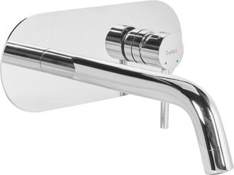 Beliani Beliani - Grifo Monomando De Lat&oacute;n Empotrado Para Lavabo En Pared Plateado Guaiba