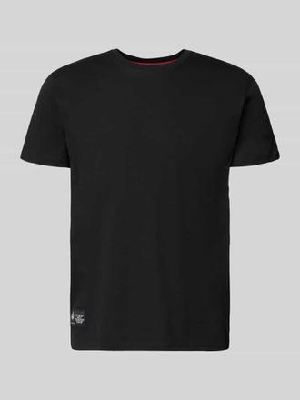 Alpha Industries Alpha Industries T-Shirt mit Label-Patch in Black, Gr&ouml;&szlig;e XXXL
