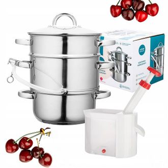 OEM Exprimidor A Vapor Y Descorazonador De Cerezas De Acero Inoxidable De 5 Litros De Altom Design