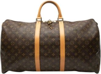 Louis Vuitton Pre-owned Weekend Bags, female, Brown, Size: ONE SIZE Pre-owned Keepall 55