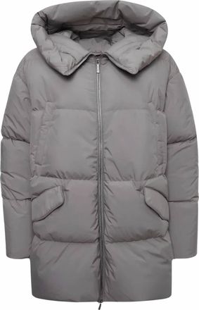 Moorer Womens Mid Length Down Coat In Marmo