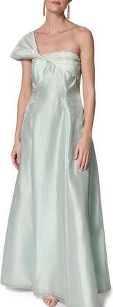 DKNY Asymmetric Satin Gown in Skylight at Nordstrom, Size 10
