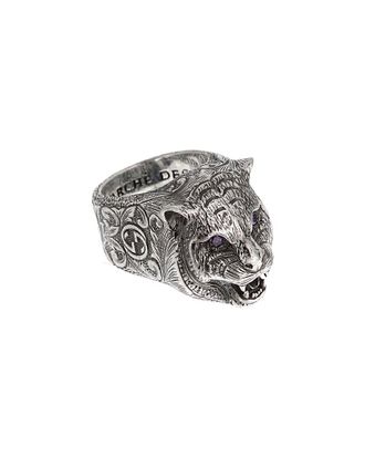Gucci Silver Feline Ring