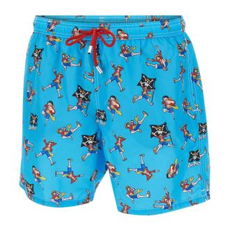 MC2 Saint Barth Beachwear, male, Blue, Size: L One Piece Luffy Swimsuit