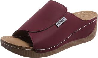 Generic VivaStep Sandals, Ergonomic & Non-Slip Sandals for Pain Relief. Ergonomic Sandal for Women with Open Orthopedic Toes (Red, Adult, Women, 7.5, Numeric,