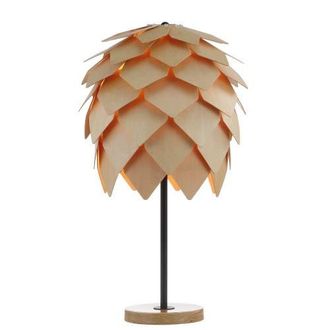 Jonathan Y Designs Simon 20.5 Pinecone Wood/Metal LED Table Lamp, Natural/Black at Nordstrom