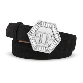 Philipp Plein Dames, Accessoires, Zwart, Maat: 85 CM Leer