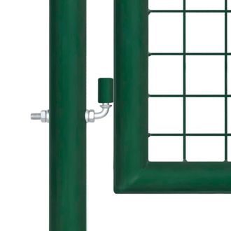 Berkfield Home Mesh Garden Gate Steel 390x100 cm Green