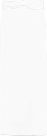 Elisabetta Franchi Gonna lunga con fiocco - Bianco