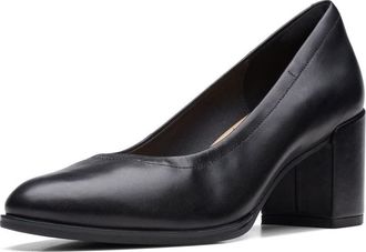 Clarks Womens Freva55 CourtPump, Black, 6.5 UK