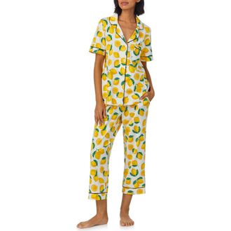 Bedhead Pajamas Print Crop Stretch Jersey Pajamas in Main Squeeze at Nordstrom, Size X-Small