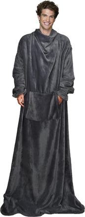 OEM Manta Sherpa Para Tv De 170 &times; 200 Cm Con Mangas/bolsillos, Manta De Invierno Acogedora Para Adultos
