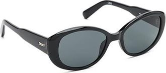 Quay On Brand Fashion Sunglasses Black/Black, Plastic/Polycarbonate