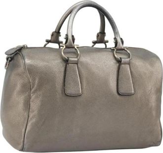 Louis Vuitton Pre-owned Hand Bag - Dames - Vintage Handtas - Grijs - ONE Size - Leer - Vintage