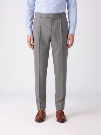 Brunello Cucinelli Pantaloni sartoriali in lana vergine con vestibilit&agrave; slim