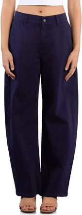 Wash Lab Denim Sweetheart Stripe Barrel Leg Jeans in Eclipse at Nordstrom, Size 32